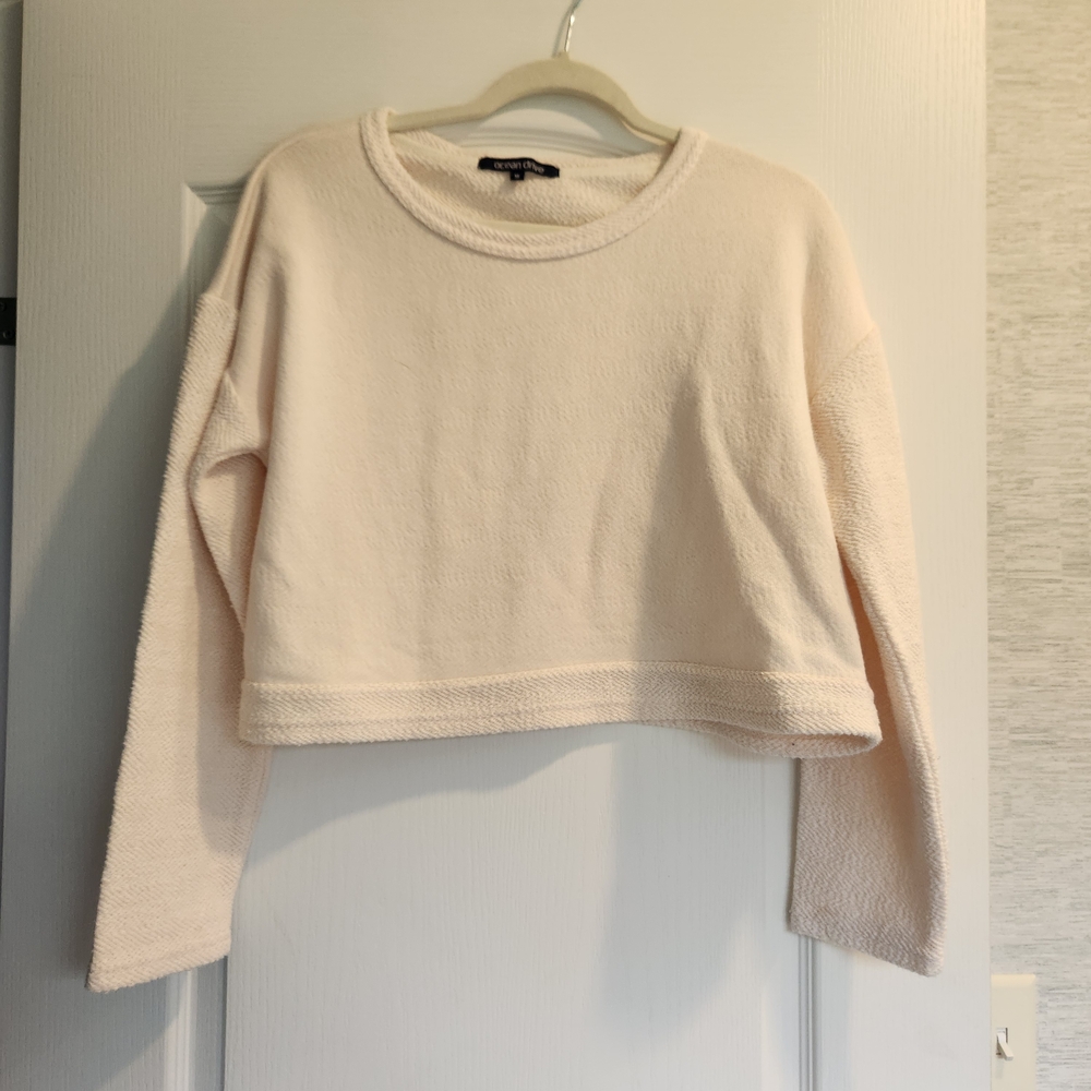 Ocean Drive Cream Cropped Sweater